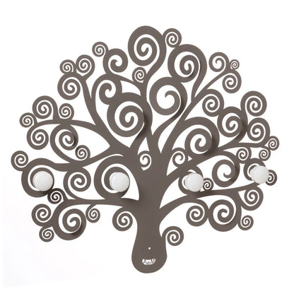 Arti & Mestieri appendiabiti a parete design Albero della Vita ferro nero