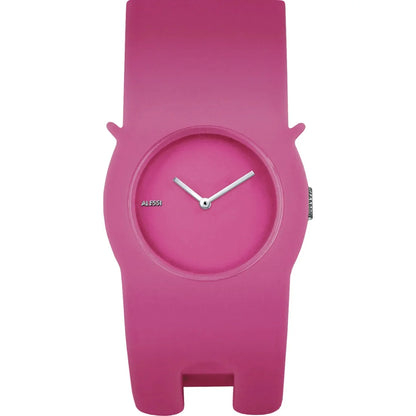 Alessi — Neko AL24004 | Orologio da polso in poliuretano rosa