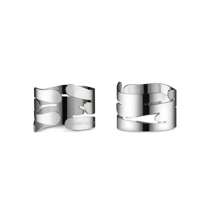 Alessi — Barkring BM17S2 | Set 2 portatovagliolo acciaio 18/10