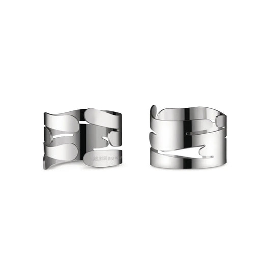 Alessi — Barkring BM17S2 | Set 2 portatovagliolo acciaio 18/10