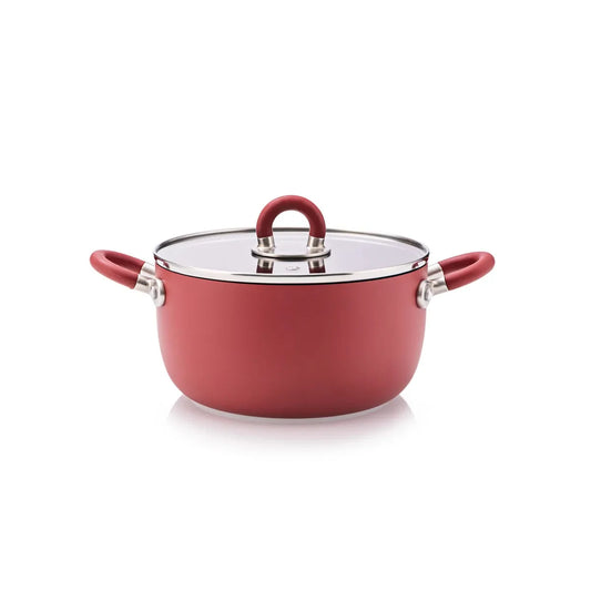 Alessi — STEN ABGMP3626R | Casseruola in alluminio antiaderente rossa
