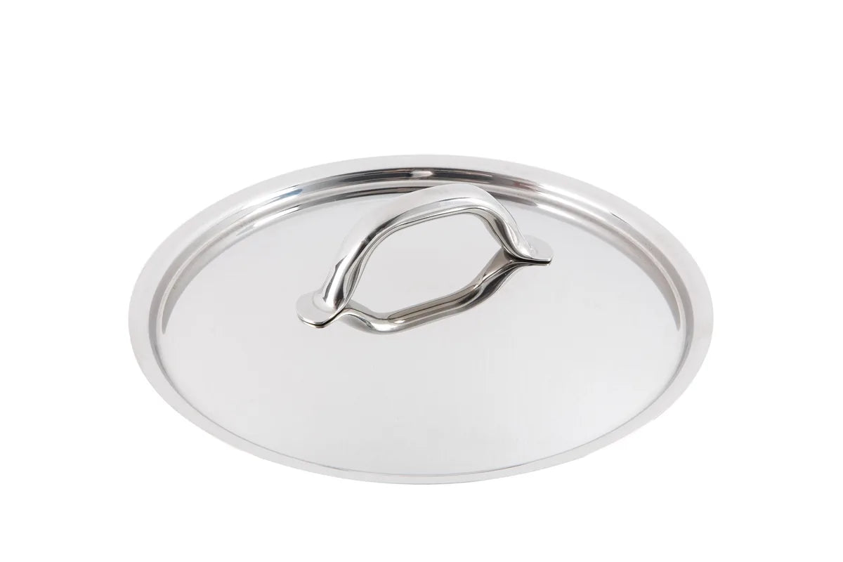 Barazzoni Chef Line tegame pentola coperchio acciaio inox 18/10 finitura lucida e satinata