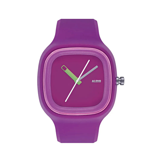 Alessi — Kaj AL10015 | Orologio da polso in poliuretano viola