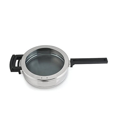 BergHOFF tegame Neo Glass 2.4L acciaio inossidabile con coperchio vetro grigio