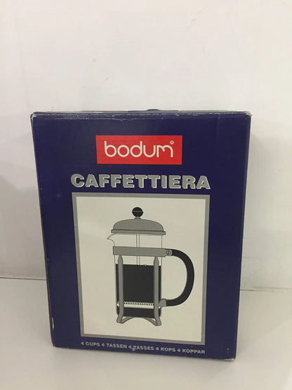 Bodum caffettiera pressofiltro 4 tazze, vetro borosilicato e acciaio inox, design danese