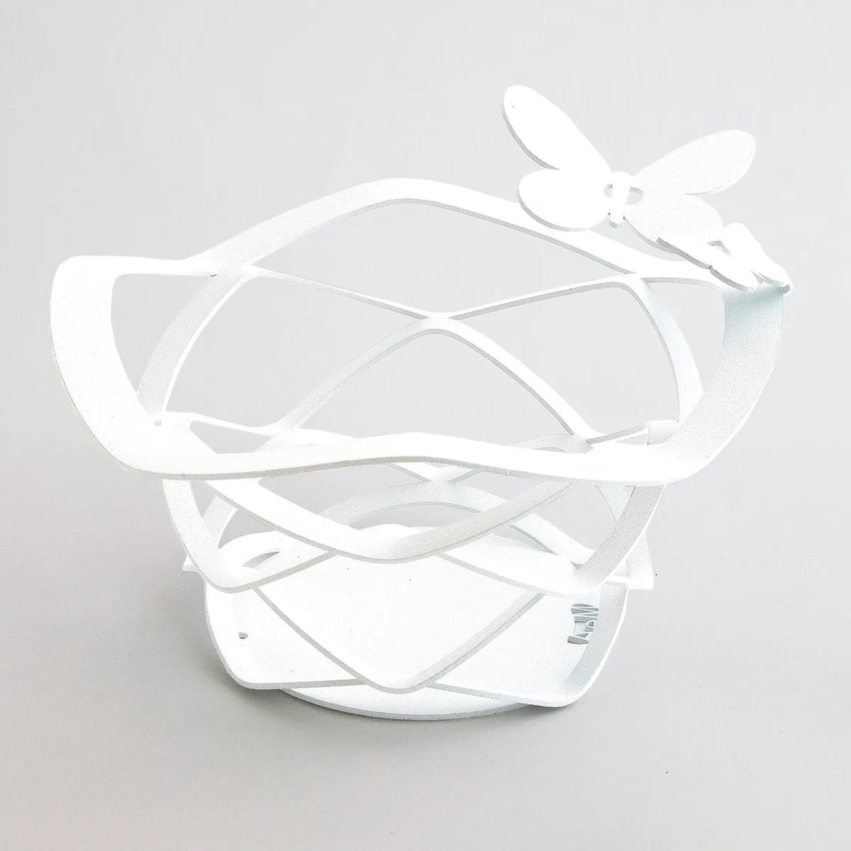 Arti & Mestieri Cestino Butterfly bomboniera ferro battuto design con farfalle