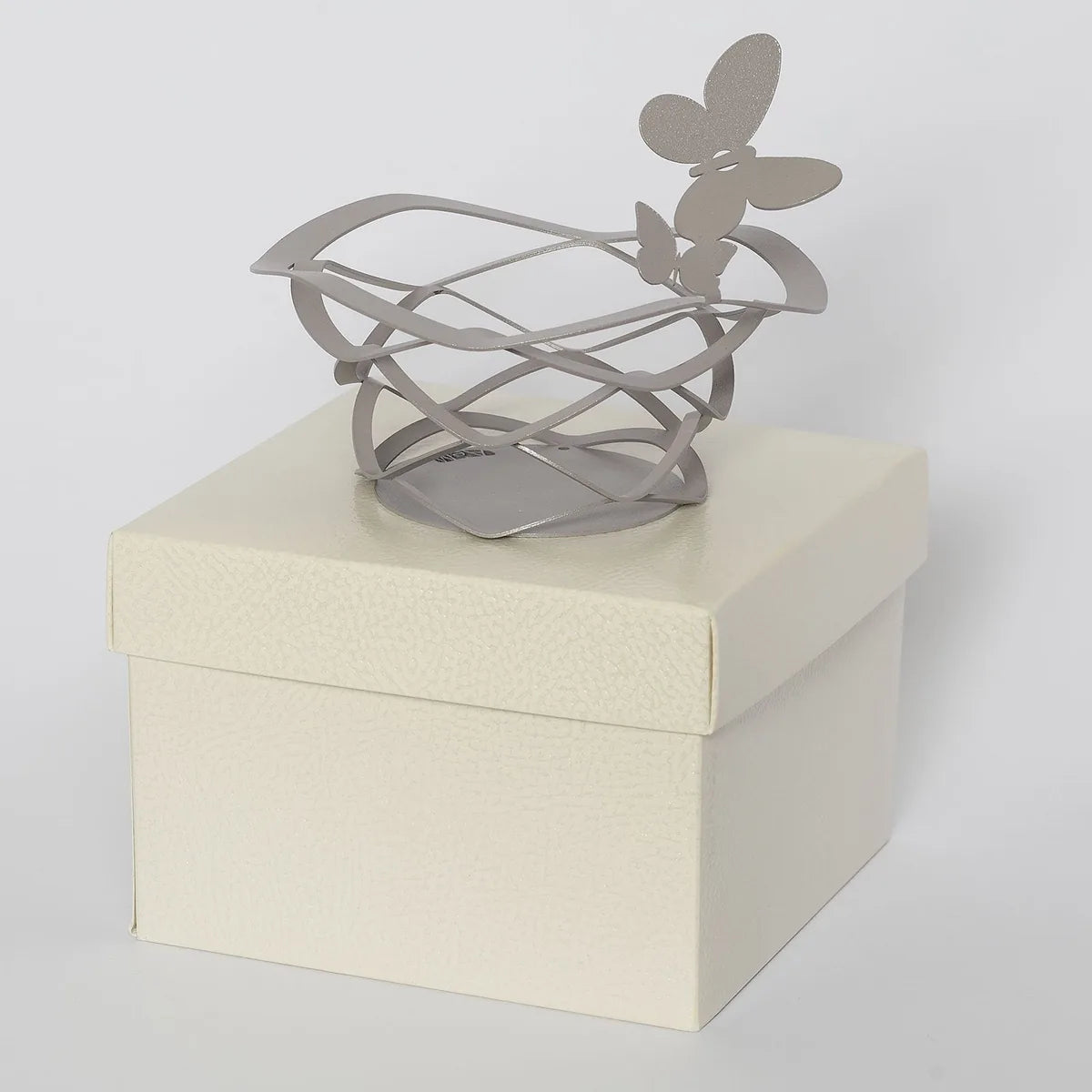 Arti & Mestieri Cestino Butterfly bomboniera ferro battuto design con farfalle