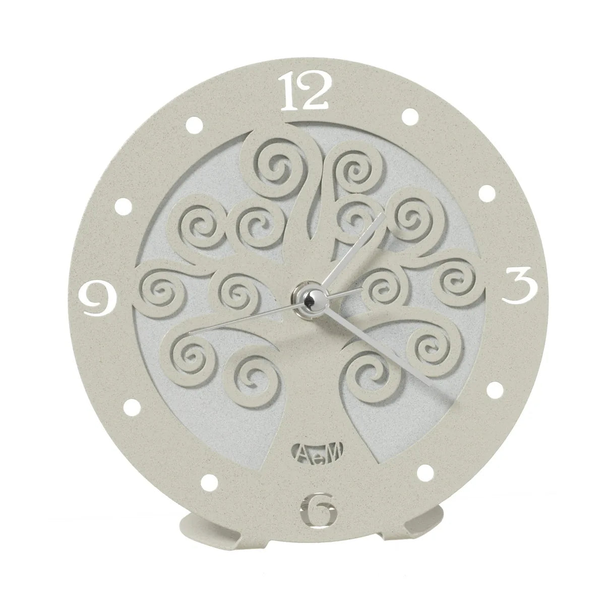 Arti & Mestieri Orologio Bomboniera Albero della Vita ferro design italiano Avorio Bianco Fango