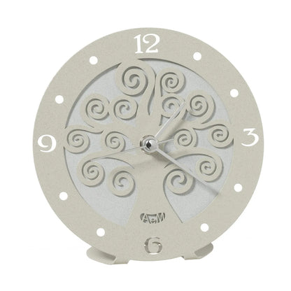 Arti & Mestieri Orologio Bomboniera Albero della Vita ferro design italiano Avorio Bianco Fango