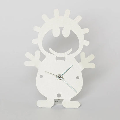 Arti & Mestieri orologio da tavolo Bibo in ferro bianco e celeste - bomboniera design