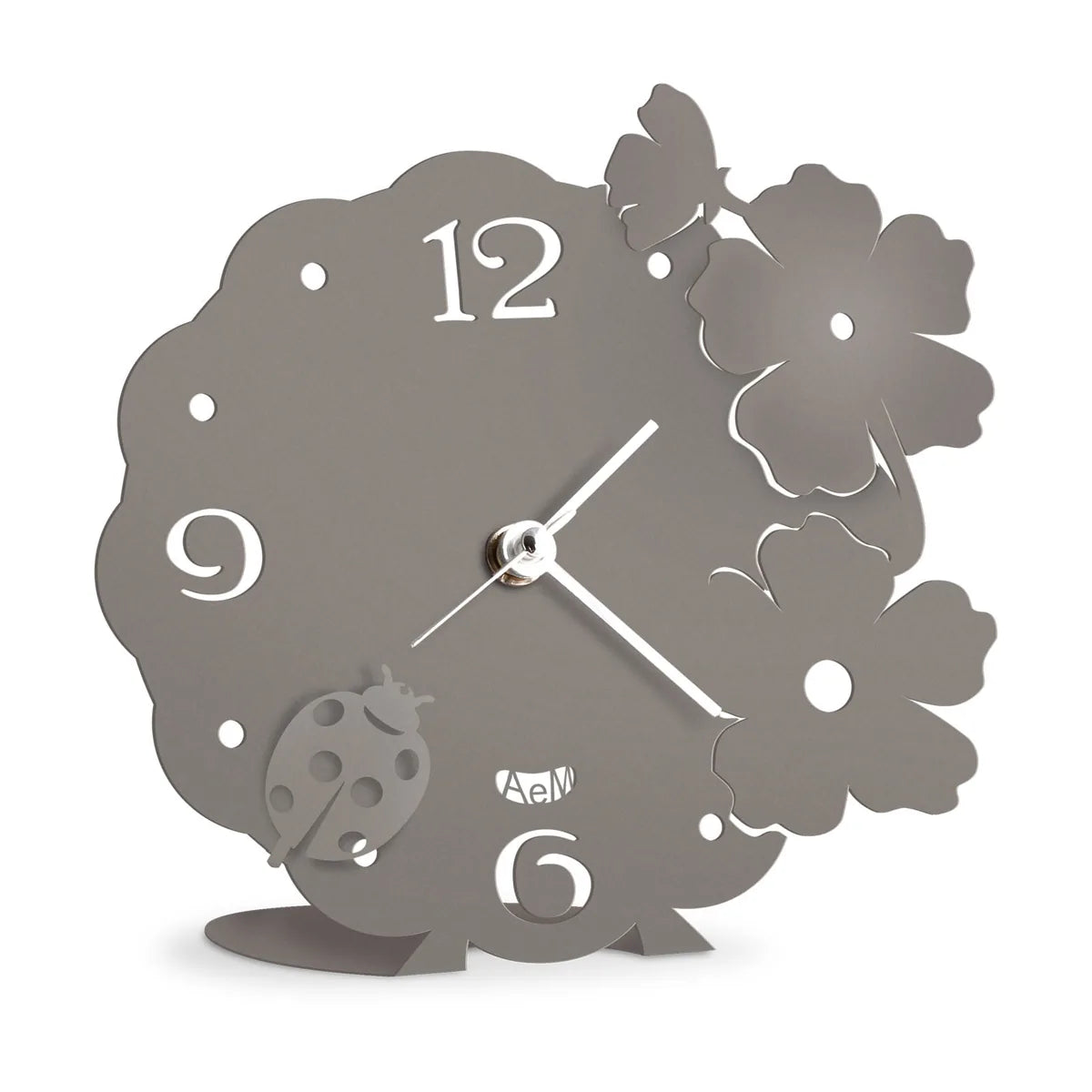 Arti & Mestieri Orologio Coccinella bomboniera design ferro decorato fiori coccinella