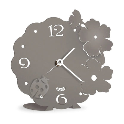 Arti & Mestieri Orologio Coccinella bomboniera design ferro decorato fiori coccinella