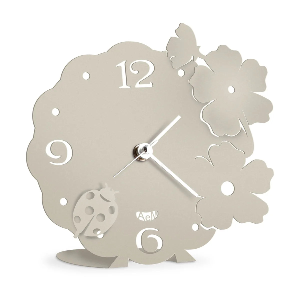 Arti & Mestieri Orologio Coccinella bomboniera design ferro decorato fiori coccinella