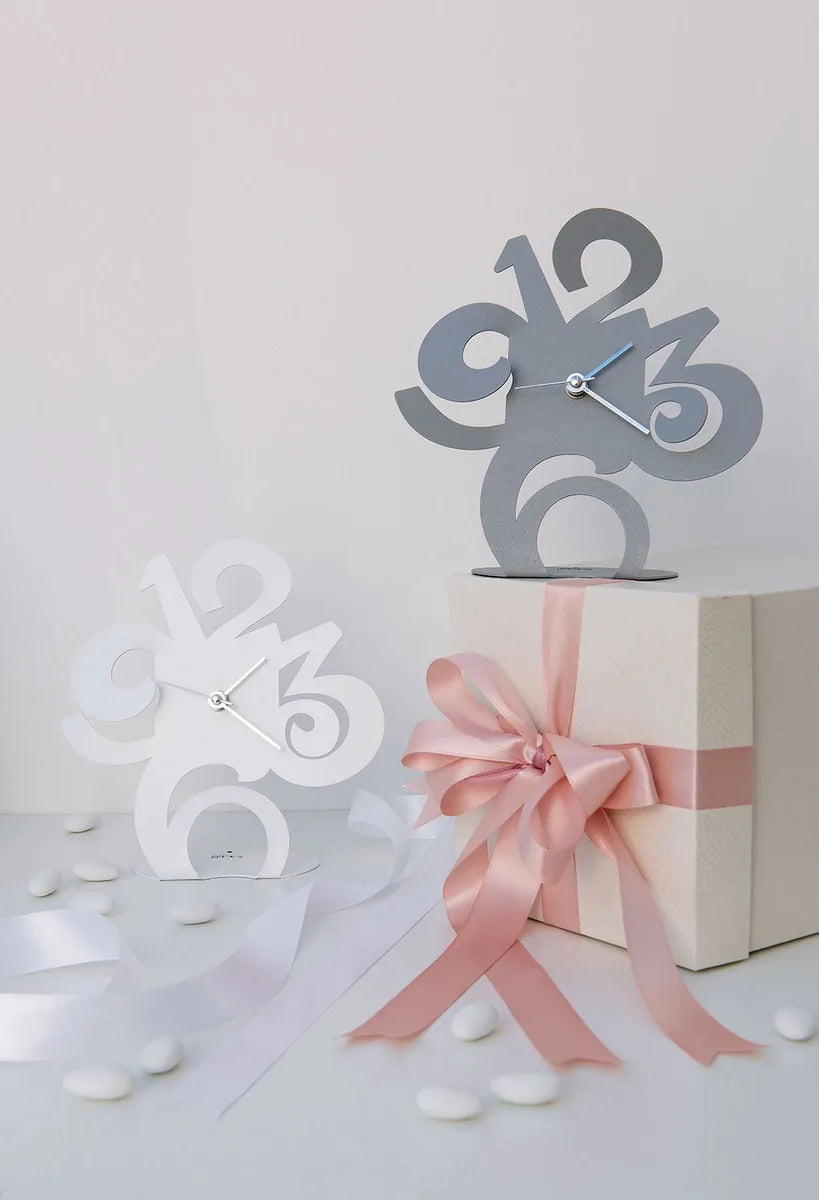 Arti & Mestieri Orologio Plink bomboniera moderna ferro Bianco Sabbia
