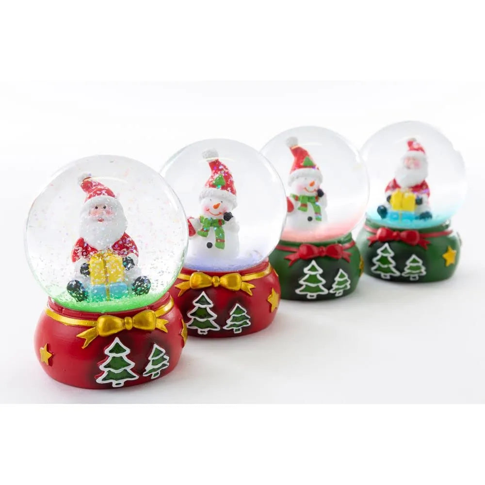 Le Stelle palla di neve natalizia con luce LED 8x11cm, decorazione natalizia luminosa