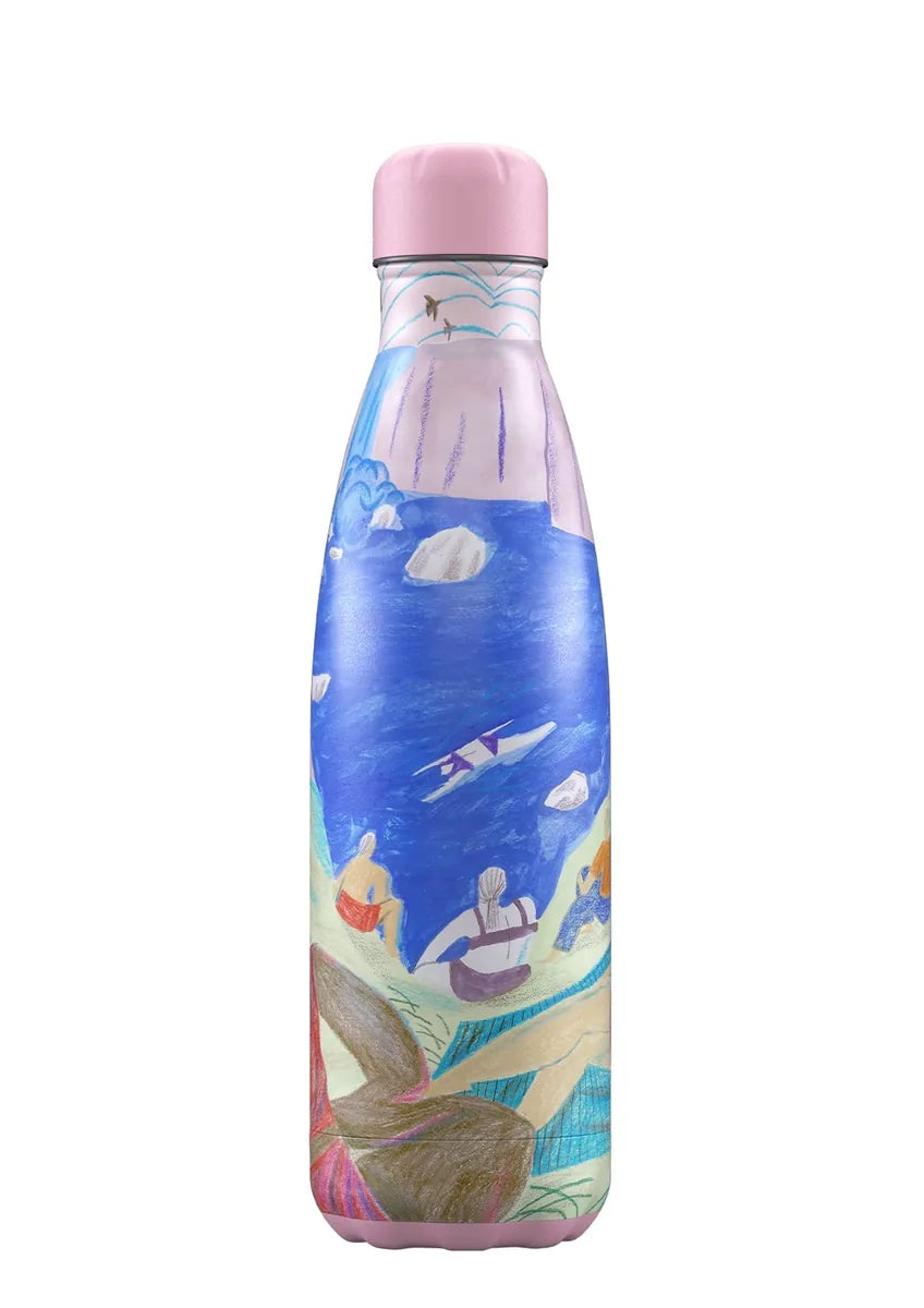 Chilly's bottiglia termica 500ml Lake Bathers bambini, acciaio inossidabile con stampa colorata