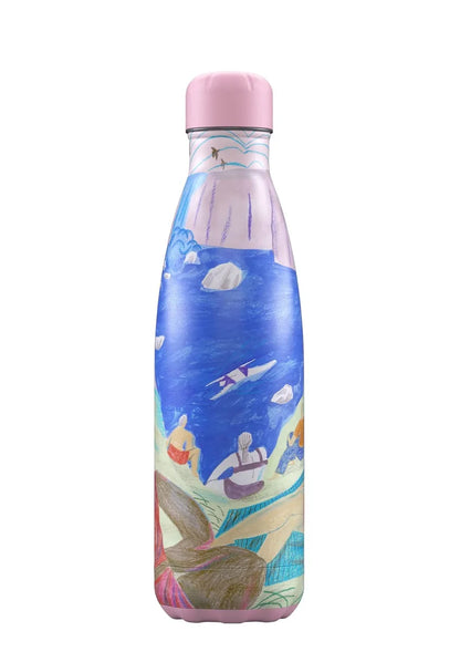 Chilly's bottiglia termica 500ml Lake Bathers bambini, acciaio inossidabile con stampa colorata