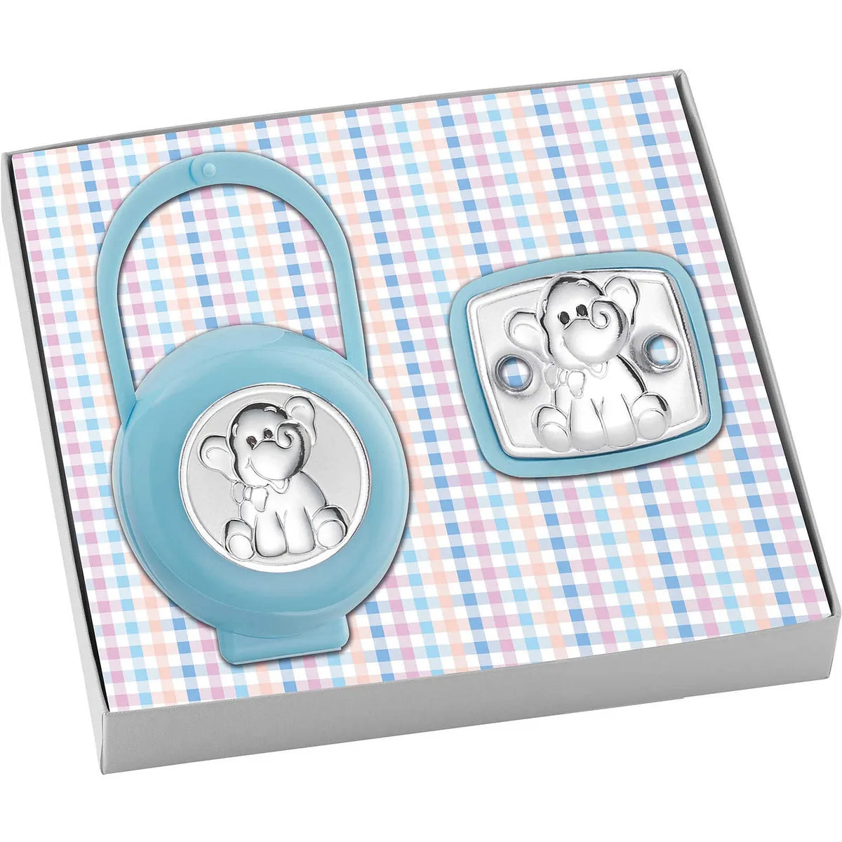 Il mio negozio - Box portaciuccio Topolino Disney plastica silver laminato