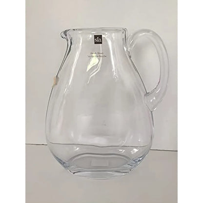 Il mio negozio - Brocca in vetro spesso soffiato a bocca h 22 cm trasparente