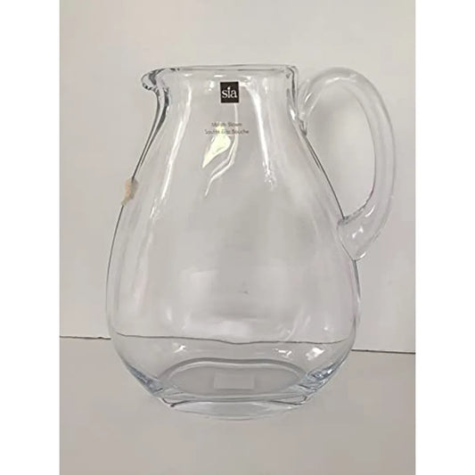Il mio negozio - Brocca in vetro spesso soffiato a bocca h 22 cm trasparente