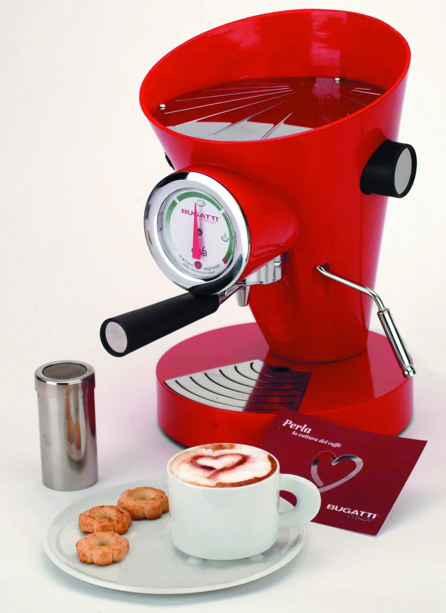 Bugatti Diva macchina espresso Hot Red, design italiano, colore rosso