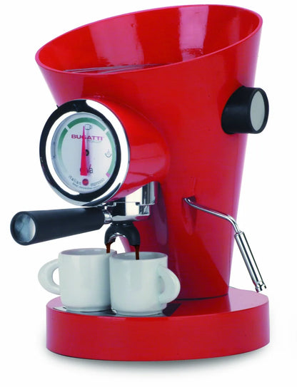 Bugatti Diva macchina espresso Hot Red, design italiano, colore rosso