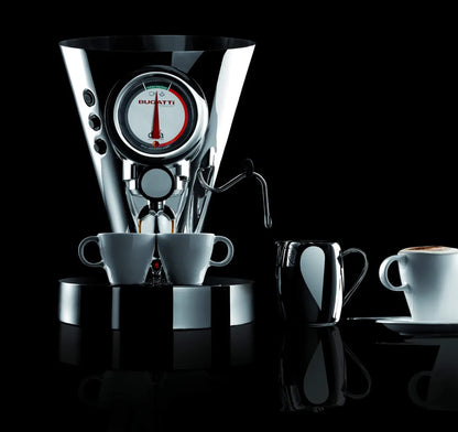 Bugatti Diva Evolution macchina espresso nero opaco alluminio acciaio inox