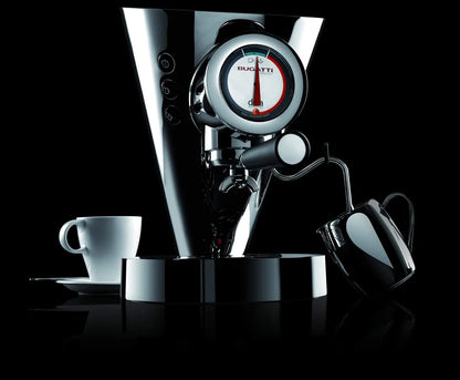 Bugatti Diva Evolution macchina espresso nero opaco alluminio acciaio inox