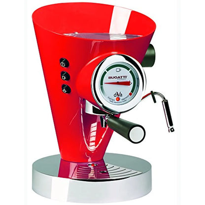Bugatti Diva macchina espresso arancione alluminio acciaio inox pressione 15 bar