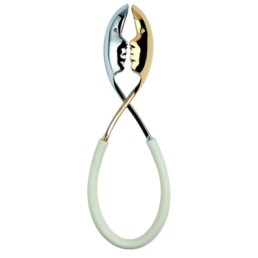 Bugatti Pinza Insalata Kiss in acciaio con aderenza oro 24kt - Design italiano