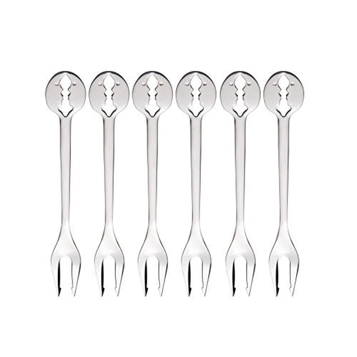 Bugatti Set 6 Forchette Aperitivo Kiss acciaio inox 18/10 con design bacio