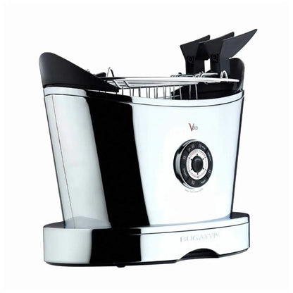Bugatti Volo tostapane elettrico cromato con design iconico, 6 livelli tostatura e sistema motorizzato LIFT