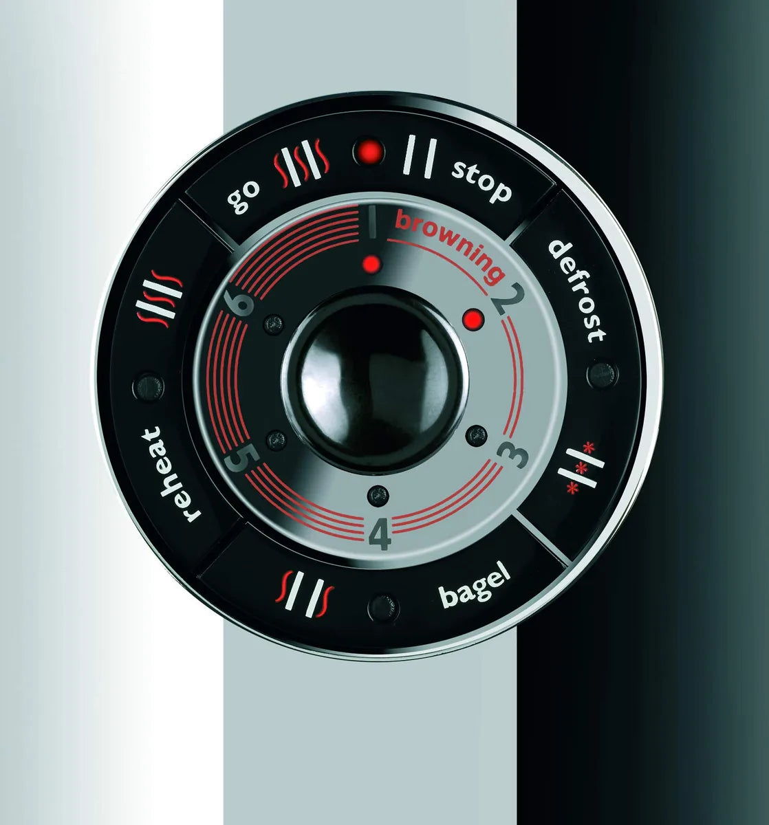 Bugatti Volo tostapane elettrico cromato con design iconico, 6 livelli tostatura e sistema motorizzato LIFT