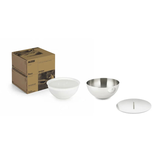 Alessi — Rocc MA05S3S | Candela Amber in acciaio inox Small