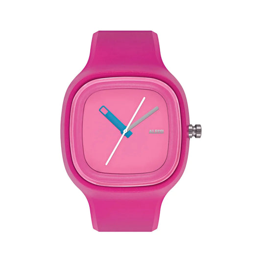Alessi — Kaj AL10014 | Orologio da polso in poliuretano rosa