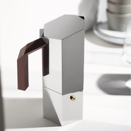 Alessi caffettiera espresso 3 tazze alluminio pressofuso adatta induzione design italiano