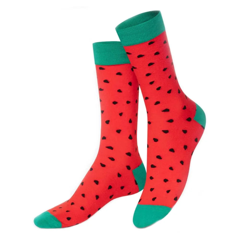 Eat My Socks calzini anguria multicolore confezionati a forma di fetta di anguria
