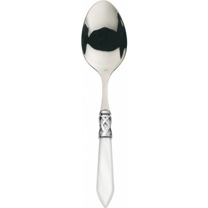 Bugatti Aladdin cucchiaio da servire acciaio inossidabile manico bianco design italiano
