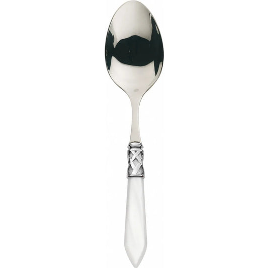 Bugatti Aladdin cucchiaio da servire acciaio inossidabile manico bianco design italiano