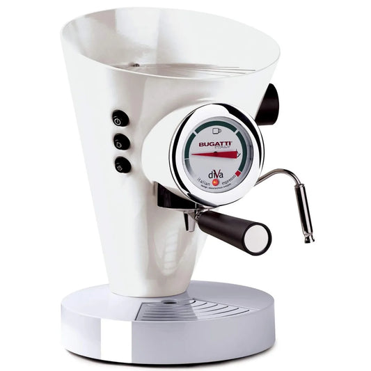 Bugatti macchina per espresso bianco acciaio inossidabile 15 bar