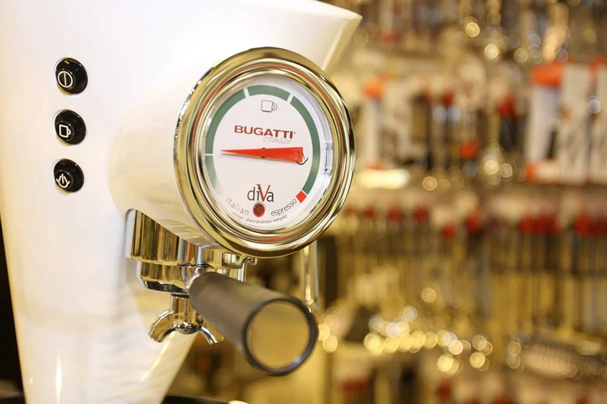 Bugatti macchina per espresso bianco acciaio inossidabile 15 bar