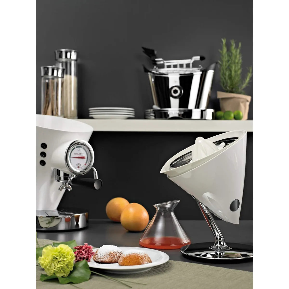 Bugatti macchina per espresso bianco acciaio inossidabile 15 bar
