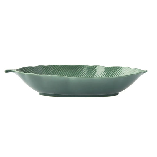 Easy Life piatto portata forma banana porcellana verde scuro 39x16 cm