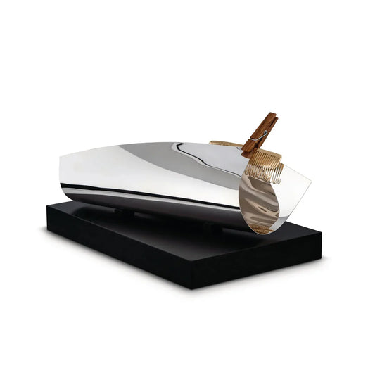 Alessi — SD01 | Vaso Dalí, multiplo in argento e legno d'ulivo