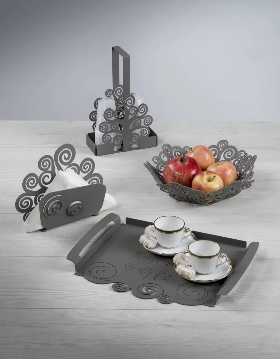 Arti & Mestieri centro tavola moderno grande Albero della Vita in ferro battuto, design italiano
