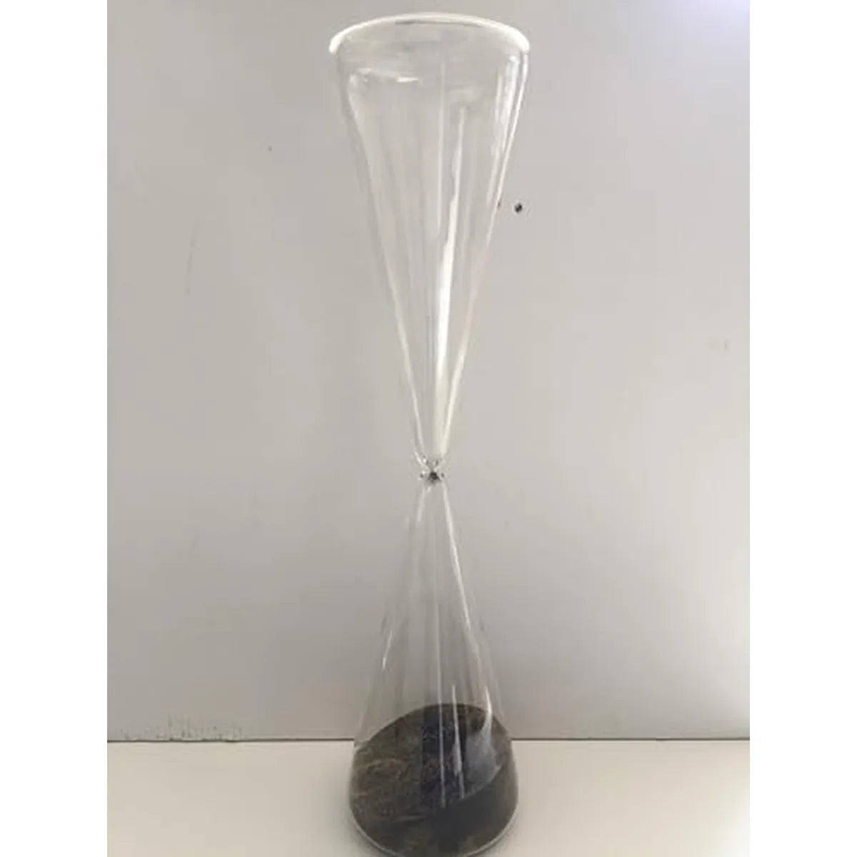 Il mio negozio - Clessidra con Sabbia Bicolore Oro e Nera 50cm in vetro trasparente con dettagli oro