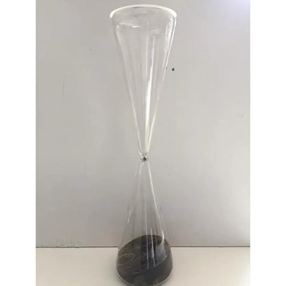Il mio negozio - Clessidra con Sabbia Bicolore Oro e Nera 50cm in vetro trasparente con dettagli oro