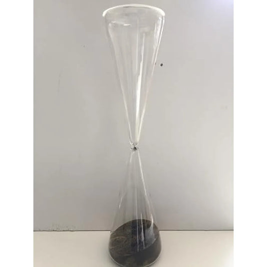 Il mio negozio - Clessidra con Sabbia Bicolore Oro e Nera 50cm in vetro trasparente con dettagli oro