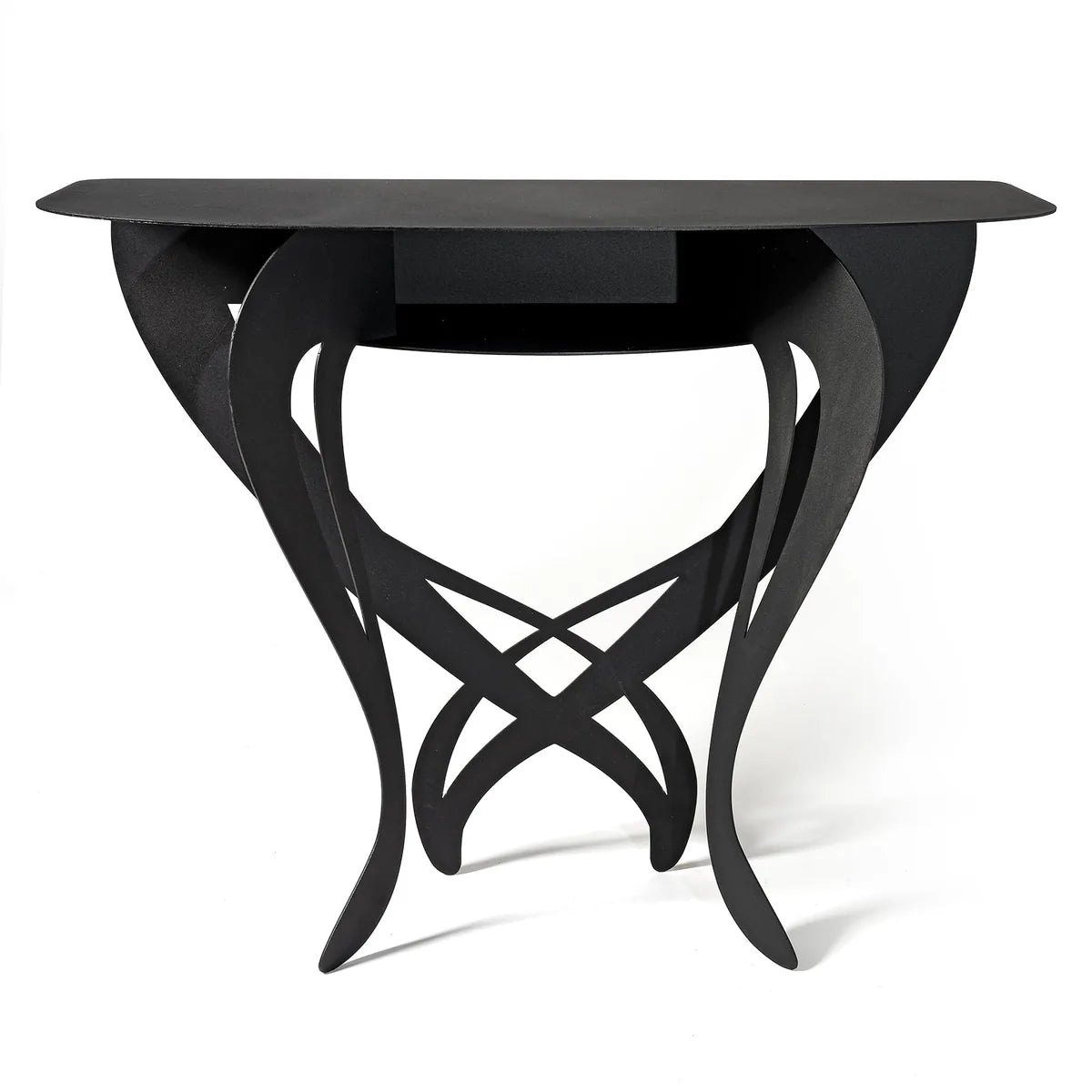 Arti & Mestieri Consolle di design Frida con effetto trompe l'oeil e gambe decorative, Made in Italy