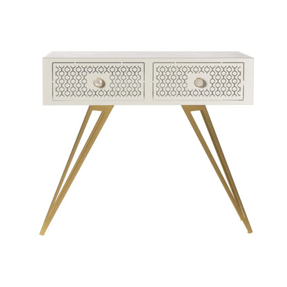Arti & Mestieri Consolle Mayfair Grande in ferro con pomelli in resina, design glamour per ingresso